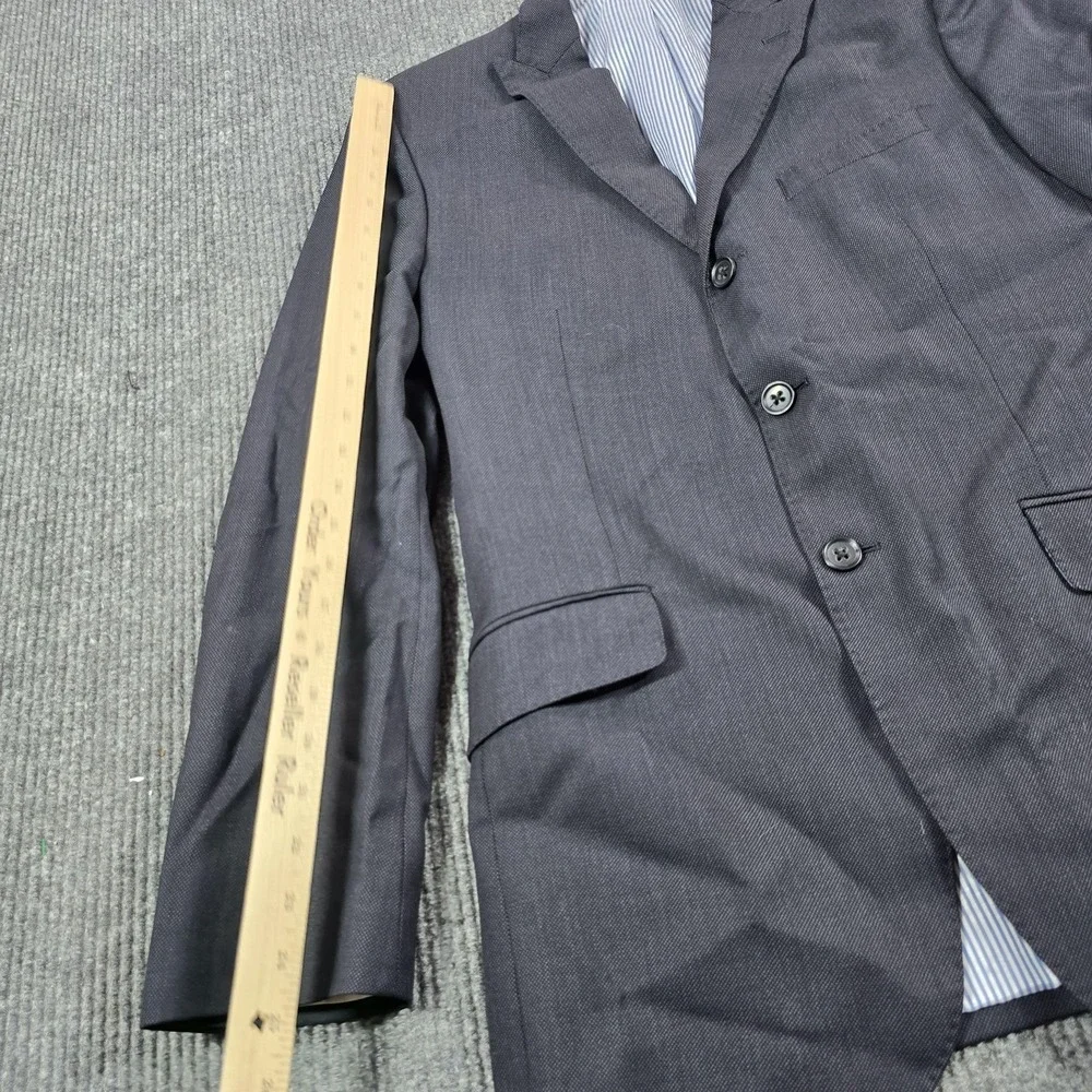 Banana Republic Blazer Mens 40R Gray Wool Tailored Fit Lined Single Breasted